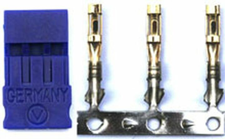 Steckverbinder Blue Line / 10 Stück Servoseite Pin female JR / Grp / Uni