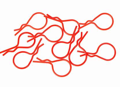 Karosserieclips neon rot (10)