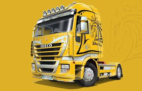 Italeri 3898 IVECO STRALIS "YELLOW DEVIL"