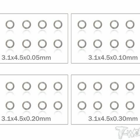 Shim Scheiben 3mm Set 0.05; 0.1; 0.2