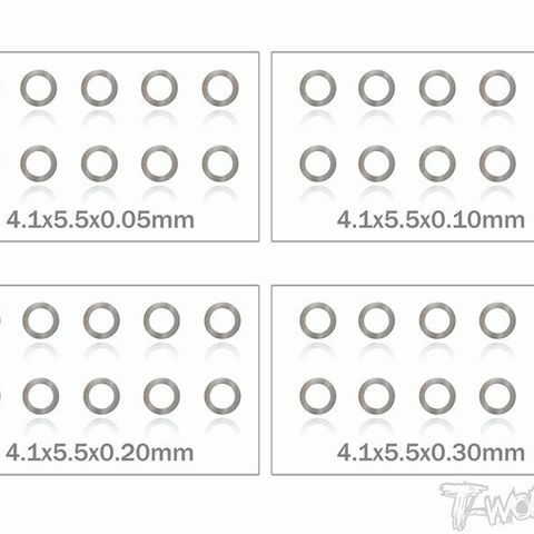 Shim Scheiben 4mm Set 0.05; 0.1; 0.2