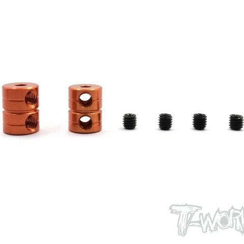 ALU Doppel-Stellringe 2mm orange Ver.2  (2)