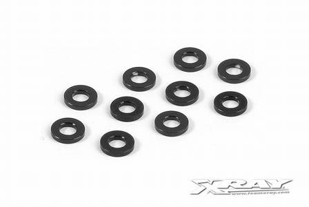 ALU Distanzscheiben 3x6x1.0MM - SCHWARZ (10)
