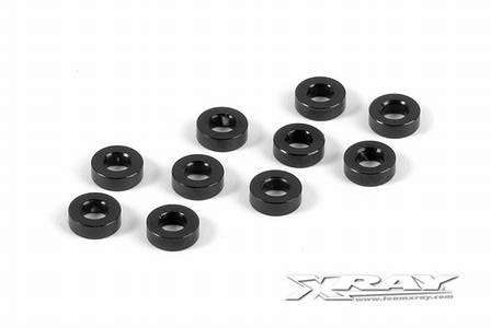 ALU Distanzscheiben 3x6x2.0MM - SCHWARZ (10)
