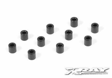 ALU Distanzscheiben 3x6x6.0MM - SCHWARZ (10)