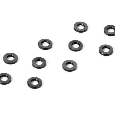 ALU Distanzscheiben 3x6x0.5MM - SCHWARZ (10)
