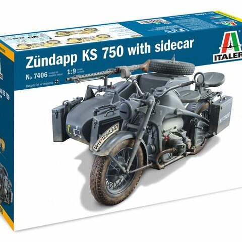 Italeri 7406 ZUNDAPP KS 750 with Sidecar