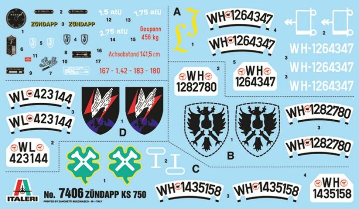 Italeri 7406 ZUNDAPP KS 750 with Sidecar – Bild 2