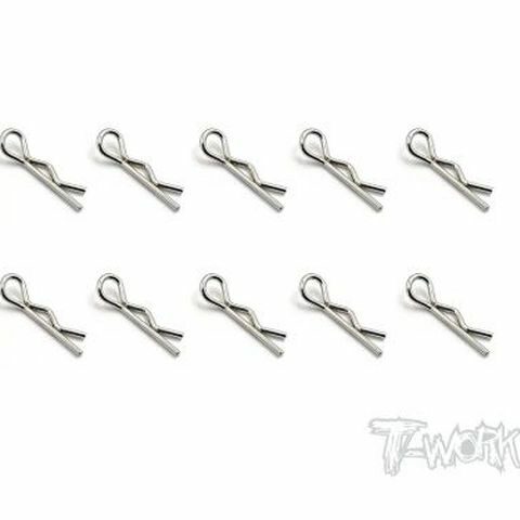 Bent Body Clips S (Silver) 10pcs.