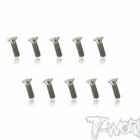 64 Titanium 2.5x8mm Hex. Countersink Screw 10Pcs.