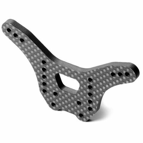 XB2'20 Stossdämpferbrücke CARBON hinten 4MM - LCG