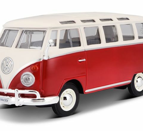 Volkswagen Bulli T1 Van Samba Rot/Weiss 1/24