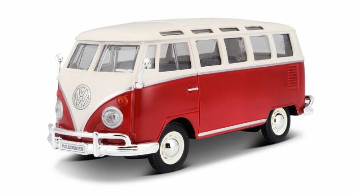 Volkswagen Bulli T1 Van Samba Rot/Weiss 1/24