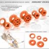 Abdeckscheiben zu Riemenräder orange - SET - GRAPHITE XRAY 345800-O – Bild 2