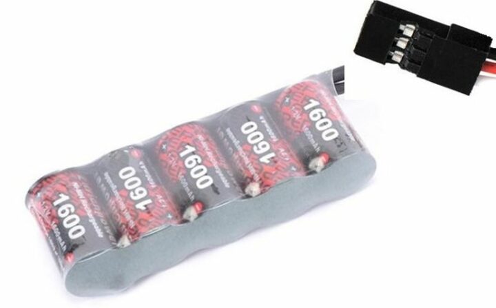 EP Flat Rx Pack - 2/3A 1600mAh - 6V NiMh JR/FUTABA