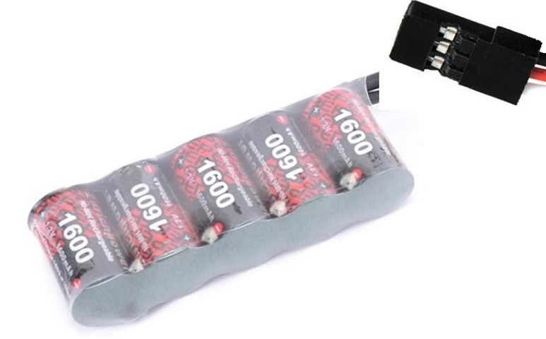 EP Flat Rx Pack - 2/3A 1600mAh - 6V NiMh JR/FUTABA