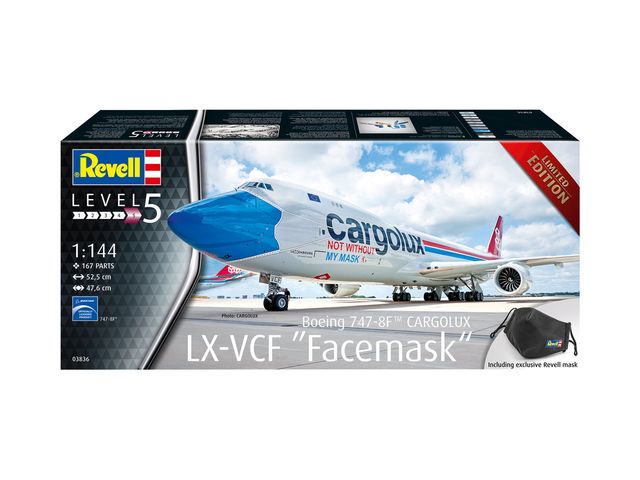 Revell 03836 Boeing 747-8F CARGOLUX LX-VCF "Facema