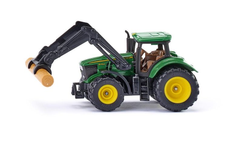 John Deere mit Baumstammgreifer