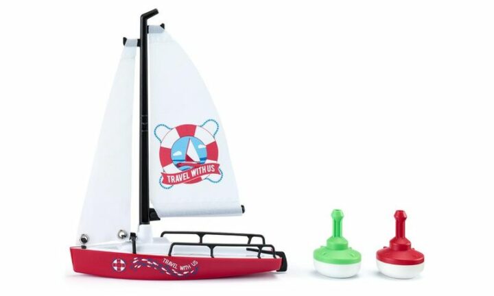 Segelboot mit Bojen