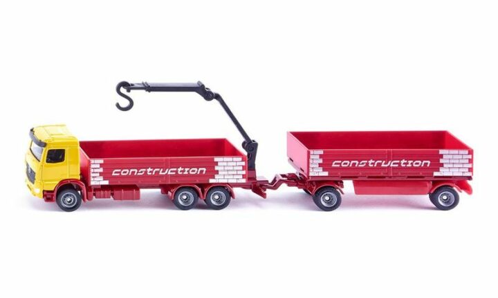 Baustoff-LKW mit Anhänger