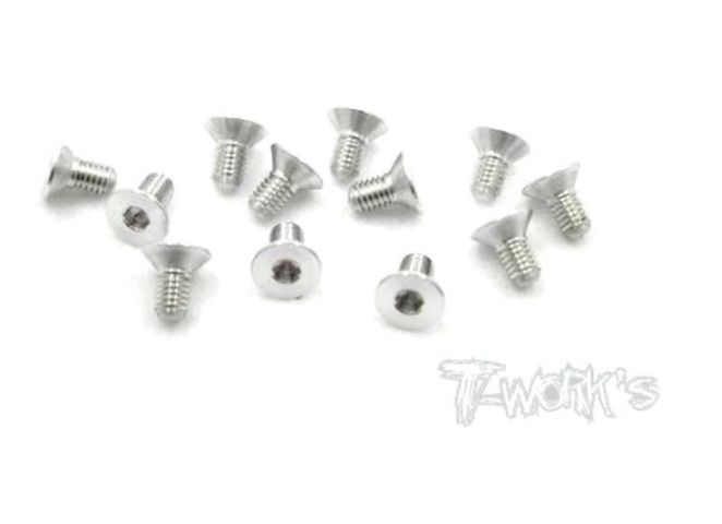 ALU 7075-T6 Hex. Countersink Screw (Silver) 3mm x