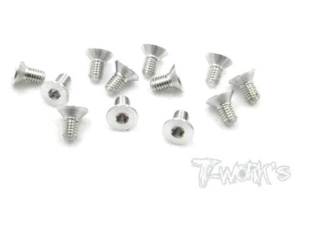 ALU 7075-T6 Hex. Countersink Screw (Silver) 3mm x