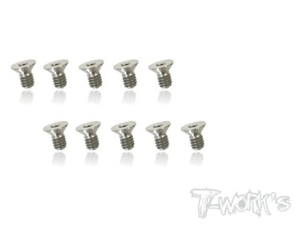 64 Titanium 2.5x4mm Hex. Countersink Screw 10Pcs.