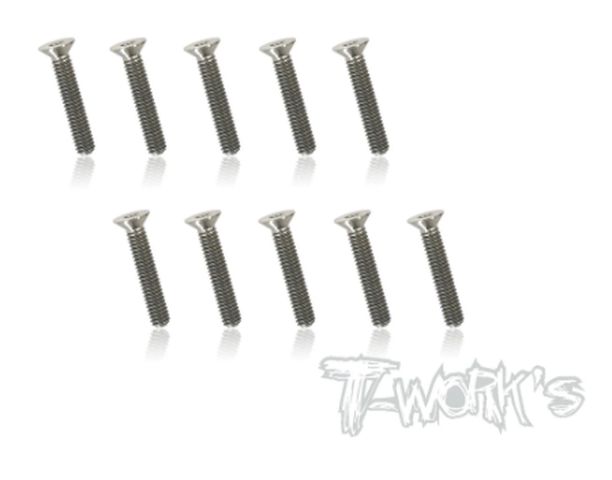 64 Titanium 2.5x14mm Hex. Countersink Screw 10Pcs.