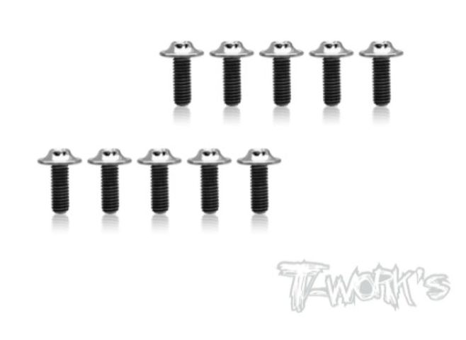 64 Titanium Hex. Socket UFO Flange Head Screw M3x6