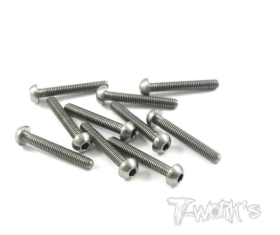 3mm x 20mm 64 Titanium Hex. Socket Button Head Scr