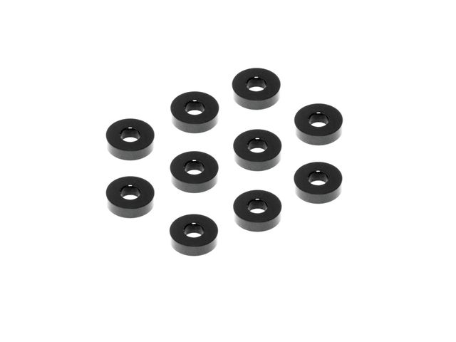 ALU Distanzscheiben 3x7.5x2.0MM - SCHWARZ (10)