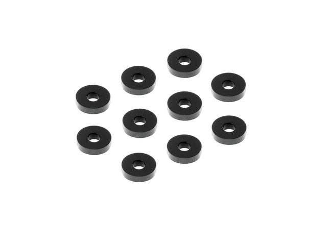 ALU Distanzscheiben 3x9x2.0MM - SCHWARZ  (10)