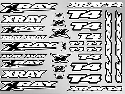 XRAY T4 Aufkleber für Carrosserie - weiss