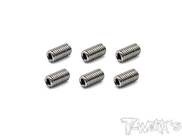 M3 x 6mm 64 Titanium Hex. Socket Set Screw 6pcs.