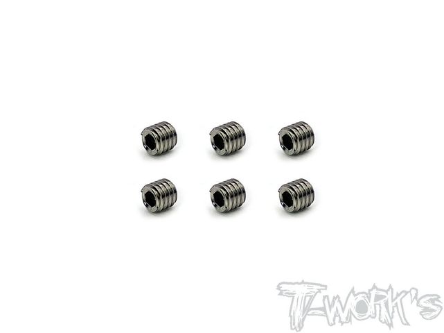 M4 x 4mm 64 Titanium Hex. Socket Set Screw 6pcs.