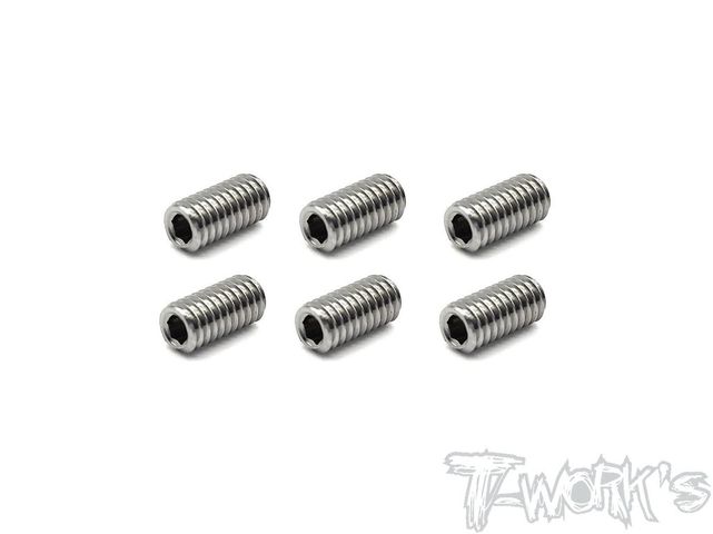 M4 x 8mm 64 Titanium Hex. Socket Set Screw 6pcs.