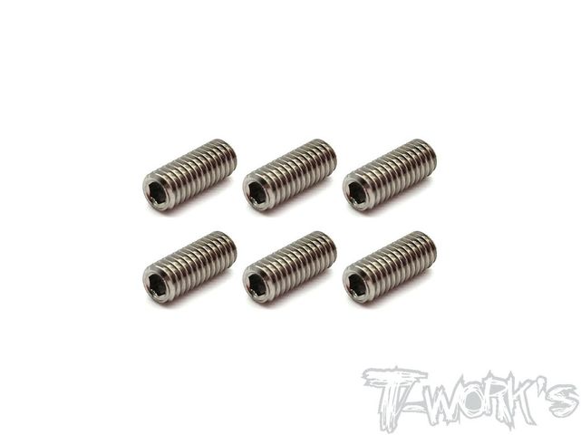 M4 x 10mm 64 Titanium Hex. Socket Set Screw 6pcs.