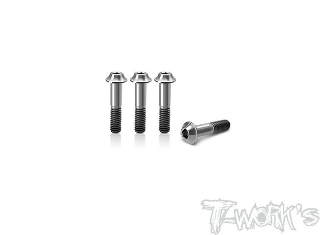 64 TitaniumUFO Head Screw M3x12mm mit Schaft 4pcs.