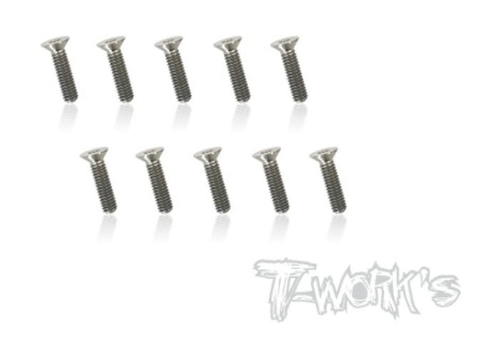 64 Titanium 2.5x10mm Hex. Countersink Screw 10Pcs.