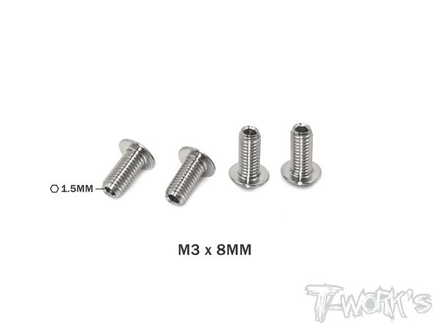 64 Titanium Down Stop Screws ( M3 x 8MM ) 4pcs. TW