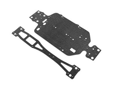 CARBON Chassisplatte und Oberdeck SET - SCHWARZ