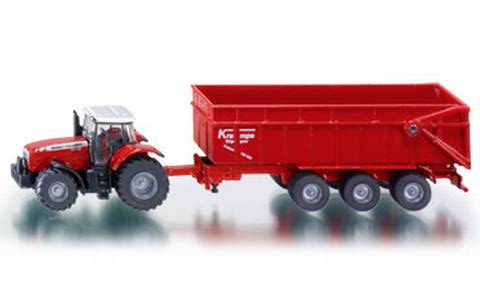 Massey Ferguson Traktor mit Anhänger