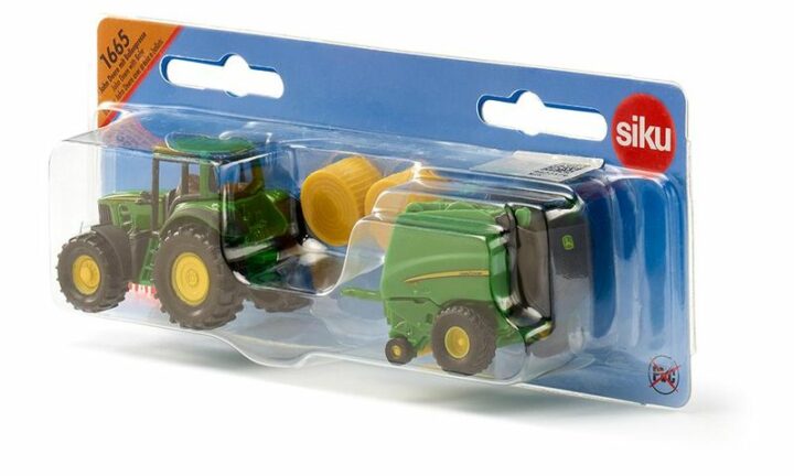 John Deere Traktor mit Ballenpresse – Bild 4