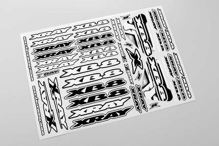 XRAY XB8 Aufkleber für Carrosserie - weiss