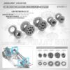 Zahnriemenrad - 18Z o8 - 2-Gang SEITE - GRAPHITE XRAY 345838-G – Bild 2