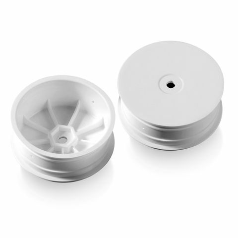 4WD FRONT Felge AERODISK mit 12MM Sechskannt - IFMAR - weiss - HART  (2) XRAY 369912-H