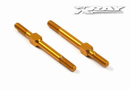 Spurstange L/R Gewinde M3 39mm ALU (2) - ORANGE