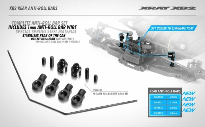 XB2 Stabilisator 1.0MM SET XRAY 323400 – Bild 2