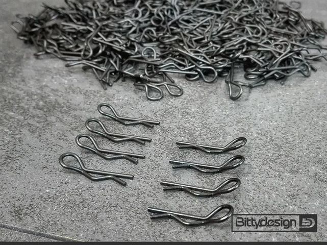 Bittydesign 1/8 Body Clips Kit 8pcs Schwarz (4L+4R