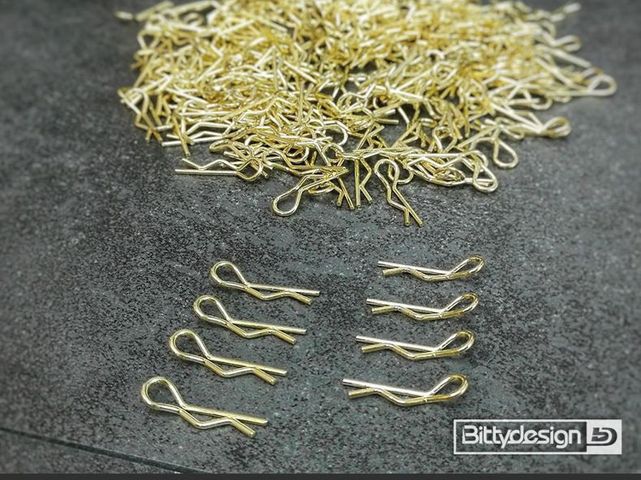 Bittydesign 1/8 Body Clips Kit 8pcs Gold (4L+4R)